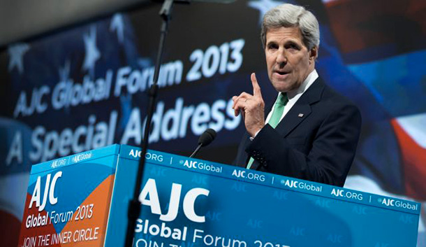 Secretary of State John Kerry addressing the forum