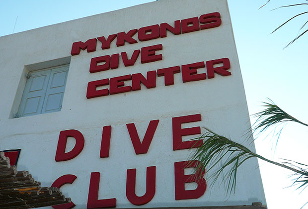 Mykonos Dive Center in Paradise; PHOTO: GREG SIORIS