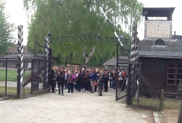 Entrance to Auschwitz concentration camp