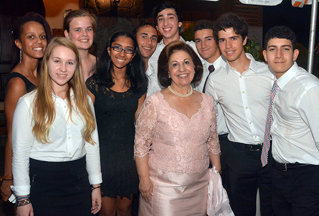 Princess Katherine with boys & girls who helped at the event