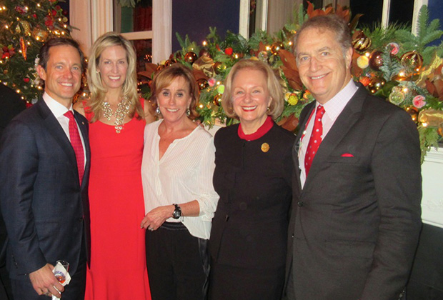 The Manatoses with the Vice President’s sister, Valerie Biden Owens. From left, Mike & Laura Manatos, Valerie Biden Owens, Tina & Andy Manatos
