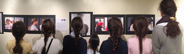 Middle School Classics Students Visit the Caryatid Hairstyle Photography Exhibit, at Greek Consulate, with Professor Katherine Schwab, Fairfield University.