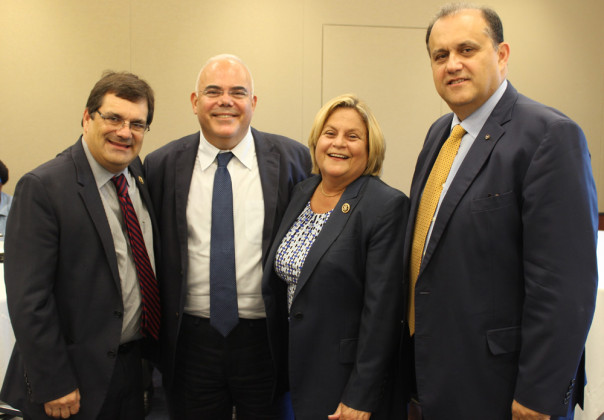 With co-chair of the Hellenic Caucus Congressman Gus Bilirakis, Ambassador George Chacalli of Cyprus, and House Foreign Affairs Committee member Congresswoman Ileana Ros-Lehtinen