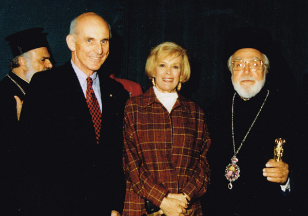 Michael & Kay Johnson with the late Archbishop Iakovos