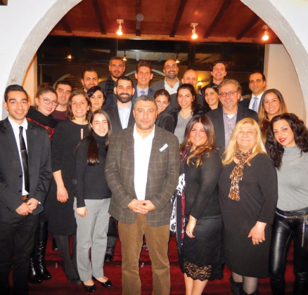 Bareburger co-founder and Chief Operating Officer, Jimmy Pelekanos with Cypriot Young Professionals, PHOTOS: ETA PRESS