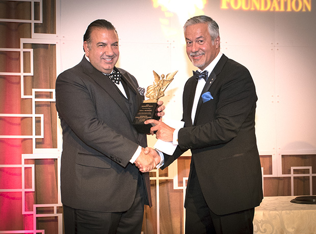 John S. Koudounis, 2016 Paradigm Award Honoree and CEO of Calamos Investments, with John Manos, Treasurer of the Foundation