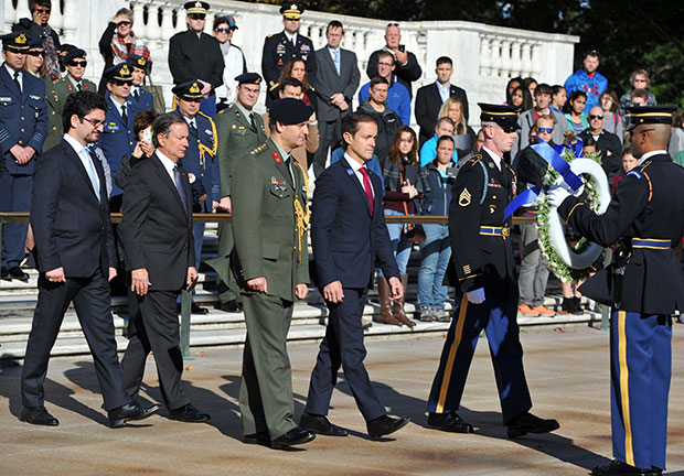 (L to R) Konstantinos Polykarpou, Leon Andris, Colonel Panagiotis Kavidopoulos, Mike Manatos