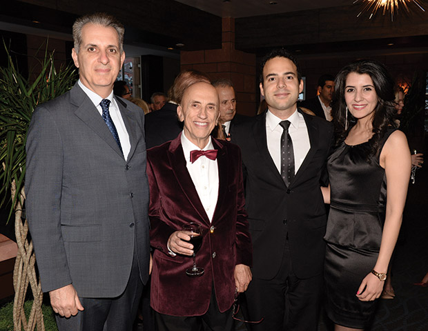 From left, Greek Consul General Gregory Karahalios, Dr. Menas Kafatos, AJC-LA Regional Director Siamak Kordestani, and Niloufar Esfandi, PHOTO: ALLEN ALTCHECH