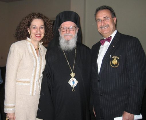The Velivasakises with Archbishop Demetrios of America