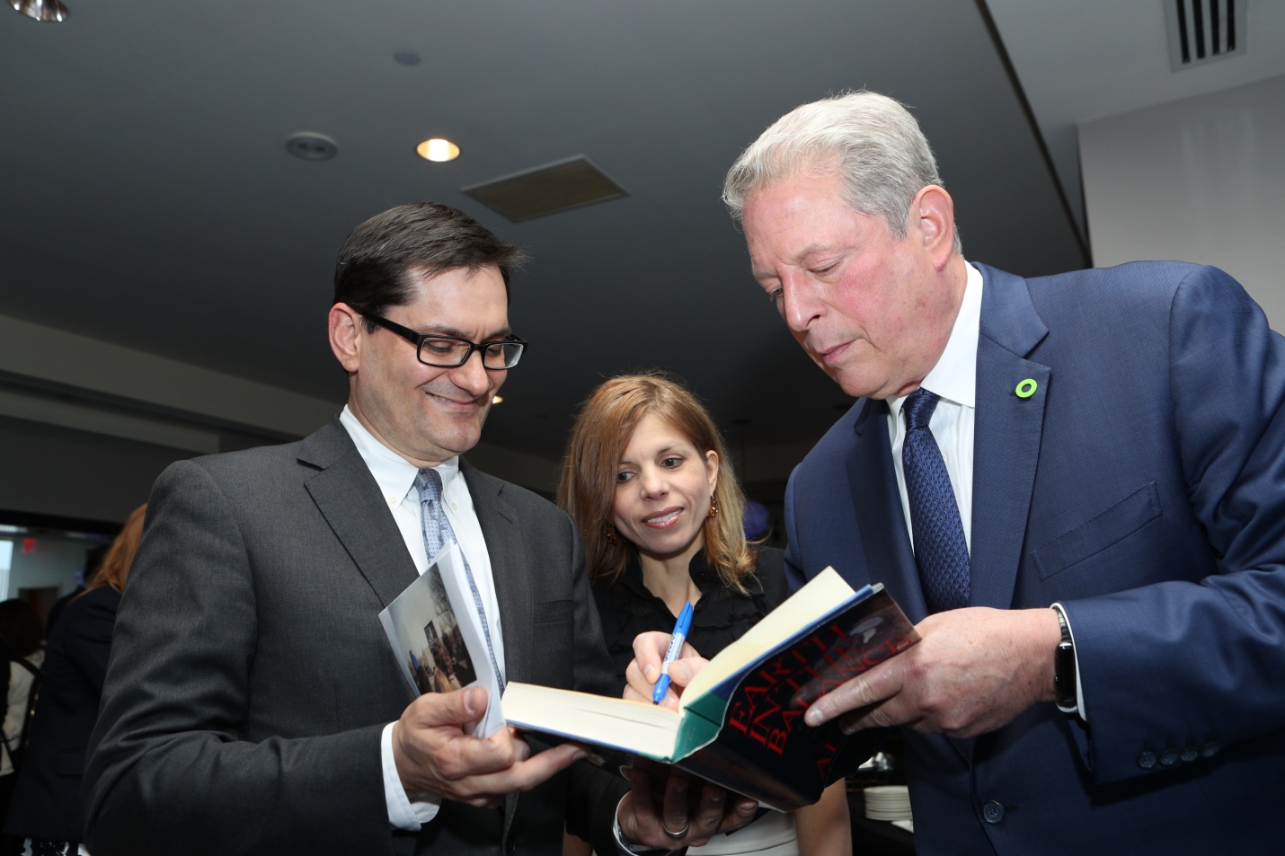 James Cargas, Dr. Dorina Papageorgiou and Vice President Al Gore; photo courtesy of James Cargas