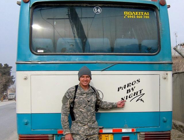 A KTEL bus found in Parwan, Afghanistan
