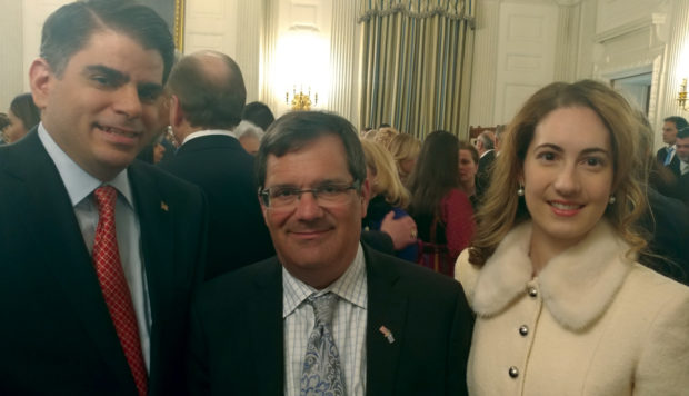 George Demos and wife Chrysa Tsakopoulos with Congressman Gus Bilirakis