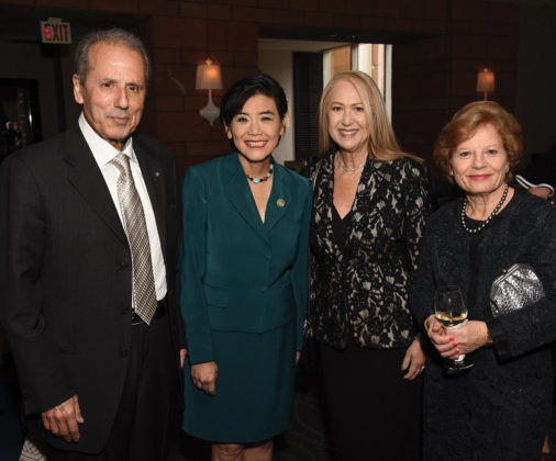 Hon. Consul General of Cyprus Andreas Kyprianides, Congresswoman Judy Chu, Mika Kyprianides, and AHC Vice President Eleftheria Polychronis