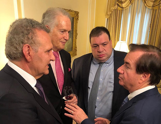 House Foreign Affairs Committee Chairman Ed Royce talks with (L to R) Cyprus Presidential Commissioner Photiou, CEH President Manatos, Cyprus Embassy Charge d’affairs Nicolaides, PHOTOS: BILL PETROS