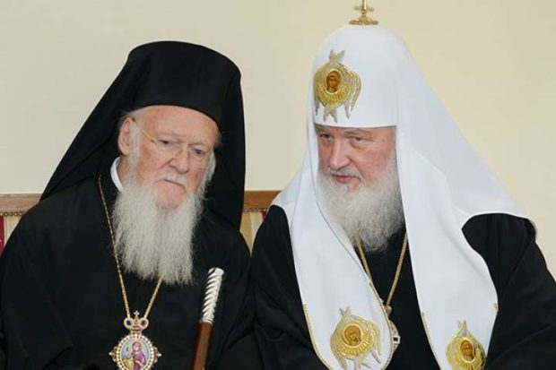 Ecumenical Patriarch Bartholomew with Patriarch Kirill of Moscow