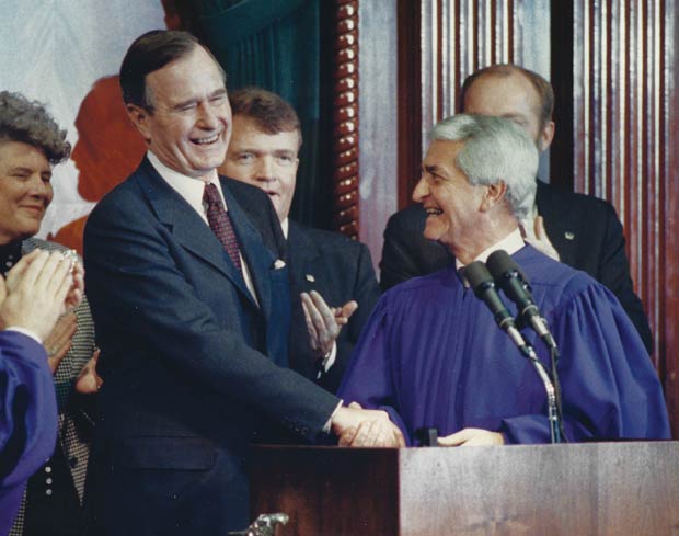 With President George Bush