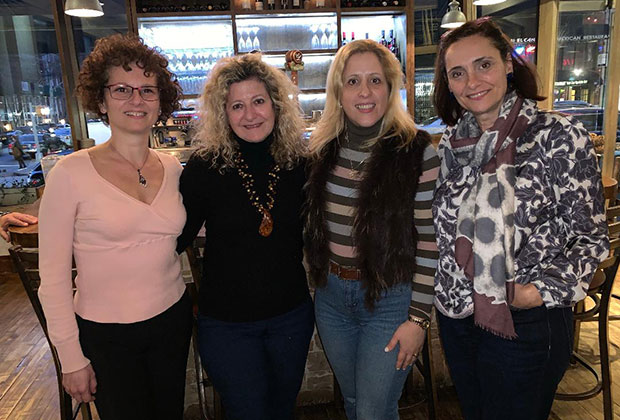 Dr. Stella Lymberis (2nd from right) with fellow Association of Greek American Professional Women members Pannie Trifillis, PhD, Olga Alexakos, PhD, and Natassa Romanou, PhD