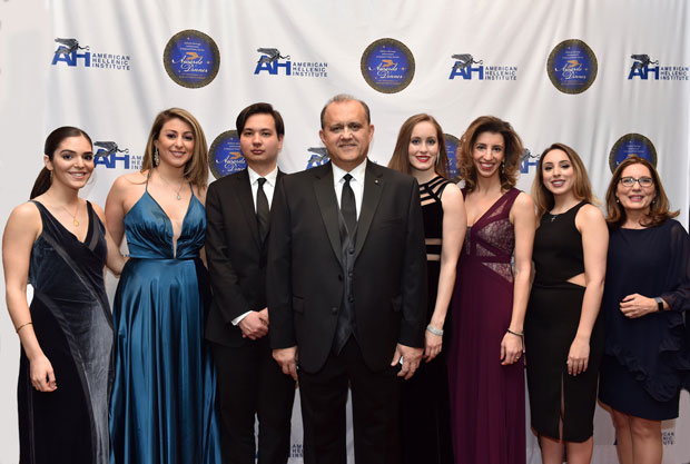 AHI President Nick Larigakis with legislative assistant Elias Gerasoulis, Yola Pakhchanian, communications director (1st from right), Georgea Polizos (3rd from right) and volunteers