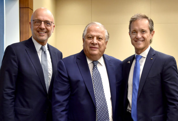 (L-R) House Middle East Subc. Chairman Ted Deutch, Philip Christopher, Mike Manatos