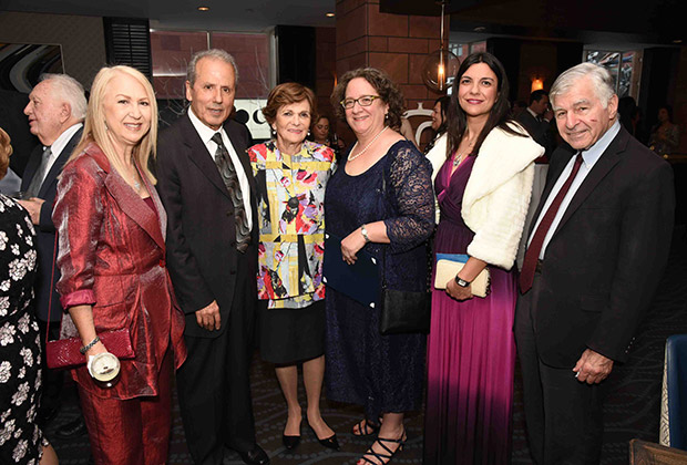 From left, Mrs. Mike Kyprianides, Hon. Consul General of Cyprus, Andreas Kyprianides, Mrs. Kitty Dukakis, Dr. Sharon E. J. Gerstel, Consul General of Greece Evgenia Beniatoglou, Governor Michael Dukakis