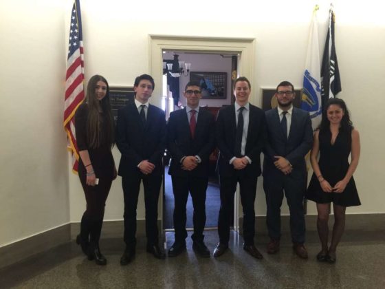 Students ad the office of the Chairman of the Hellenic Caucus, Congressman Gus Bilirakis