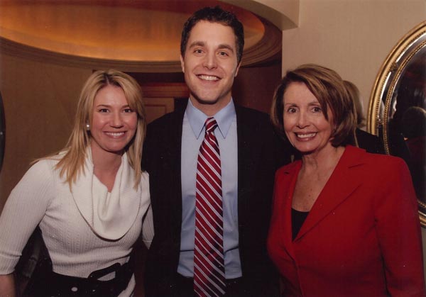 Tom Manatos with wife Dana and Speaker Nancy Pelosi