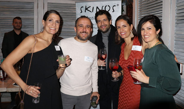 Artemis Kohas, one of the organizers (second from right) with friends. PHOTO: ETA PRESS