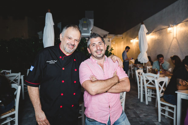 Chef Giannis Kotsos and Alex Karavias