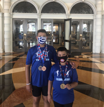 Georgios and Argyrios Stergiopoulos in Las Vegas with their Medals from Western Junior Olympics