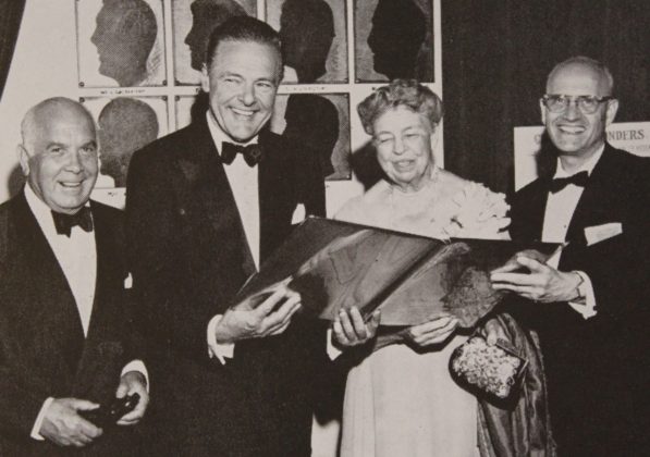 Skouras with Henry Cabot Lodge Jr. and Eleanor Roosevelt