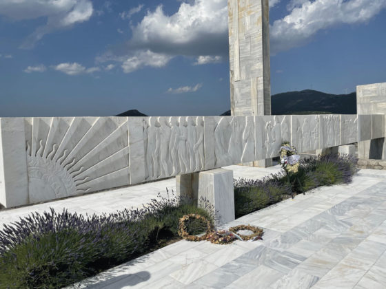 The monument of the massacre in Distomo