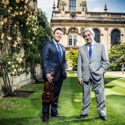 Oxford Philharmonic Orchestra Music Director and Founder Marios Papadopoulos with GRAMMY Award-winning violinist Maxim Vengerov