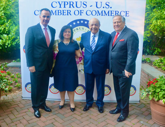 Consul General Dr. Konstantinos Koutras, Maria Pappas, President Andy Comodromos, Philp Christopher
