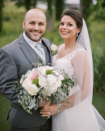 Jennifer & Michael Georgiou on their wedding day