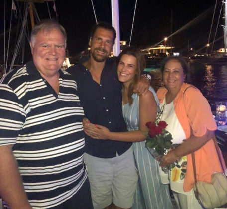 Family photo in Spetses island. From left, Nikos Svoronos (father), Alex Svoronos (brother), and Seti Svoronou (mother)