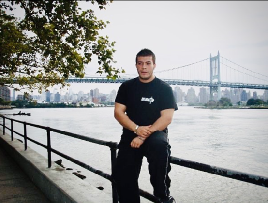 Christos Bisiotis, recently landed in the U.S., in Astoria Park, Queens (2008)