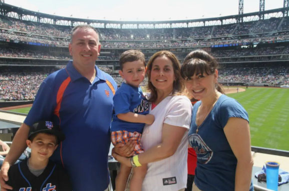 Greek Children's Fund 11 Annual Greek Night with the NY Mets (Sam Matthews, son Steele, Irene Kehayas -Drakopoulos, son Petros, and Tina Foukas Anastos)