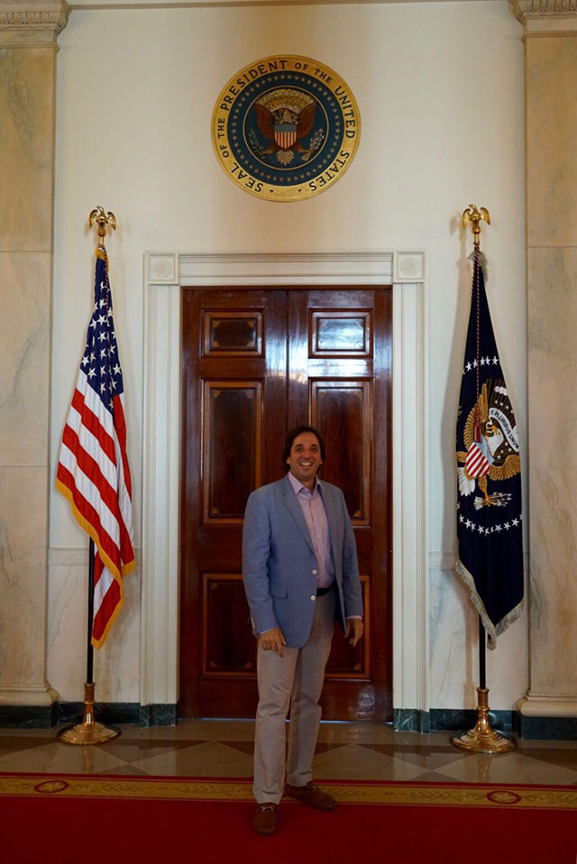 Nicholas Levis worked on a project shot at the White House that was executive produced by Shonda Rhimes and directed by Tony Goldwyn, that included Hillary and Bill Clinton and also Barack Obama; IMAGE COURTESY NICHOLAS LEVIS