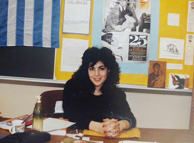 Back in 1987, Patricia V. Davis taught English at St. Demetrios High School in Astoria; IMAGE: ST. DEMETRIOS YEARBOOK
