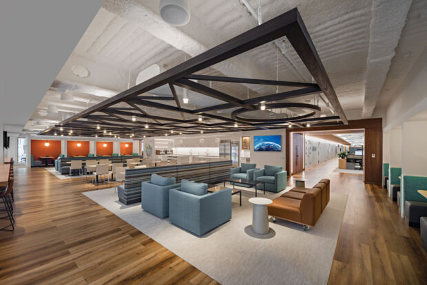 6.Sumitomo Corporation of America, New York, NY: MG Engineering provided engineering design for the 48,000 SF interior fit-out of premium office space. The modern workplace includes private offices, open workstations, conference rooms, executive areas, café/lounge, wellness room, and support spaces.