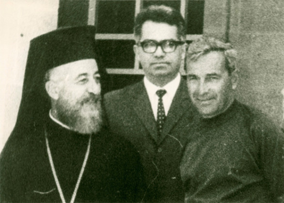 Alexis Parnis with Archbishop and President of Cyprus Makarios.