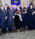 From left: Zoe Kyrkos-Vlahos, Toni Mpletsakis, Andreas D. Comodromos, Savas C. Tsivicos, Michael Zavolas, John Sakellaris, Barbara Lambros, the Honoree Tom Lambros, Assemblywoman Nicole Malliotakis, George Siamboulis, James Logothetis, PHOTO: MANOS STAVROU