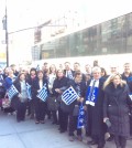 Chios Society of Washington DC arriving at NY Parade with President George Psillos, Vice-President Angela Costalas, Secretary Anastasia Orfanoudis, Treasurer Kay Matthews and members.