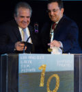 Jim Gianopulos, Chairman and CEO of 20th Century Fox, receiving the Honorary Orpheus Award by Kary Antholis,, President of HBO