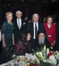 Standing from left, Mrs. and Dr. John Getsos, Parish President, George Tsandikos, Chairman Leadership 100, Ambassador Vasilis Philippou, Paulette Poulos, Executive Director Leadership 100, and Rev. John Vlahos, Dean of the Holy Trinity Cathedral. Sitting, Anthe Philippou, Archbishop Demetrios and Parish Dean Chrysostomos Gilbert