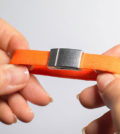 A "Zoë Band" - made from upcycled life vests once worn by a refugee.