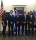 Students ad the office of the Chairman of the Hellenic Caucus, Congressman Gus Bilirakis