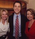 Tom Manatos with wife Dana and Speaker Nancy Pelosi