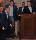 The organizing committee for Heritage Greece Fundraiser: Paul Tsoumpariotis, Nick Pashalis, Demetri Belesis, Steve Spuccess, Nick Katopodis, John Frankis; PHOTO: ETA PRESS