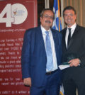 Dr. Spiros Spireas receiving the award from Spiros Maliagros, PHOTO: ETA PRESS